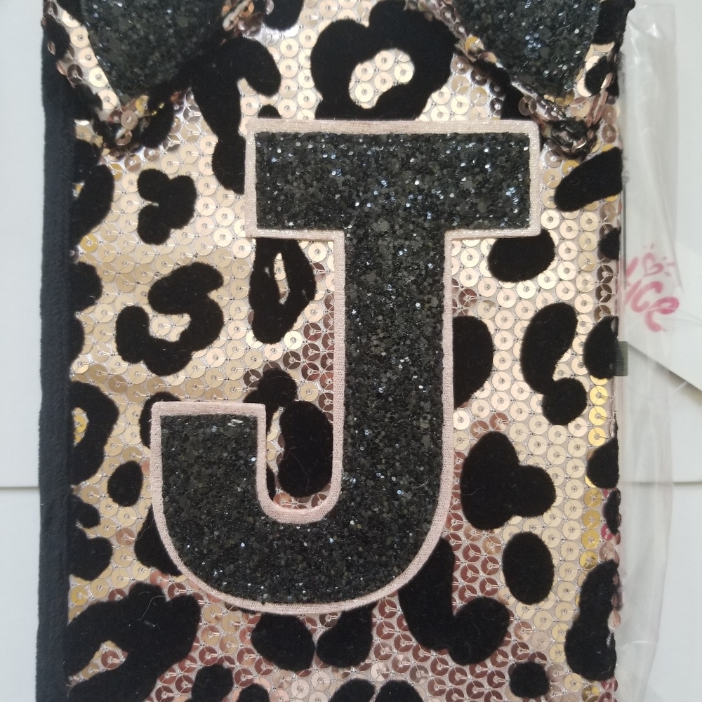 New Justice Cheetah initial pom pom journal